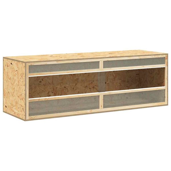 vidaXL Terrario de madera contrachapada 144x46x48 cm