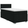 vidaXL Cama box spring con colch&oacute;n con cabecera Negro 90 x 200 cm Tela