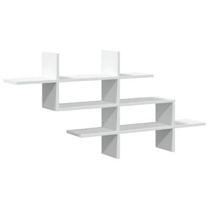 vidaXL Estanter&iacute;a de pared madera ingenier&iacute;a blanca 124,5x18x60,5 cm