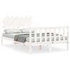 vidaXL Estructura de cama sin colch&oacute;n madera de pino blanca 120x200 cm