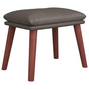 vidaXL Reposapi&eacute;s cuero sint&eacute;tico gris 45x29,5x35 cm