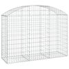 vidaXL Cesta gaviones forma arco hierro galvanizado 150x50x100/120 cm