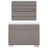 vidaXL Cama box spring con colch&oacute;n tela gris taupe 100x200 cm