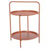 ProGarden Mesa auxiliar redonda color terracota mate 50x66 cm