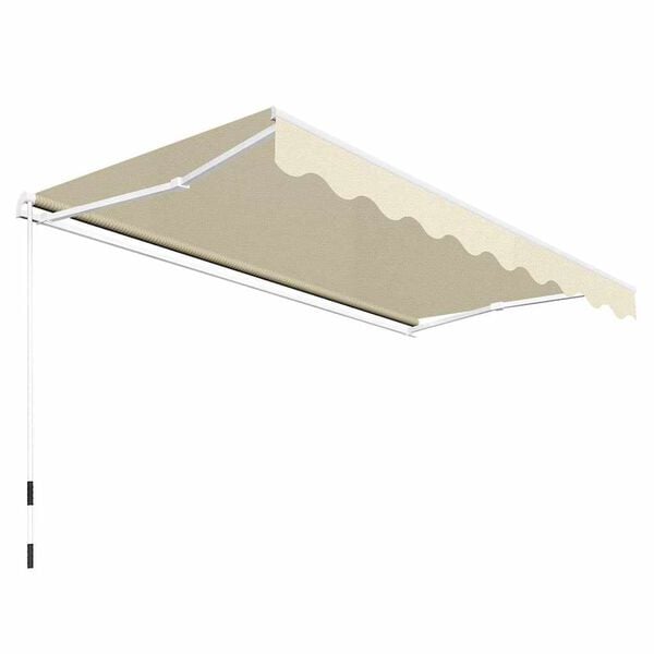 vidaXL Toldo plegable de operaci&oacute;n manual 300 cm crema