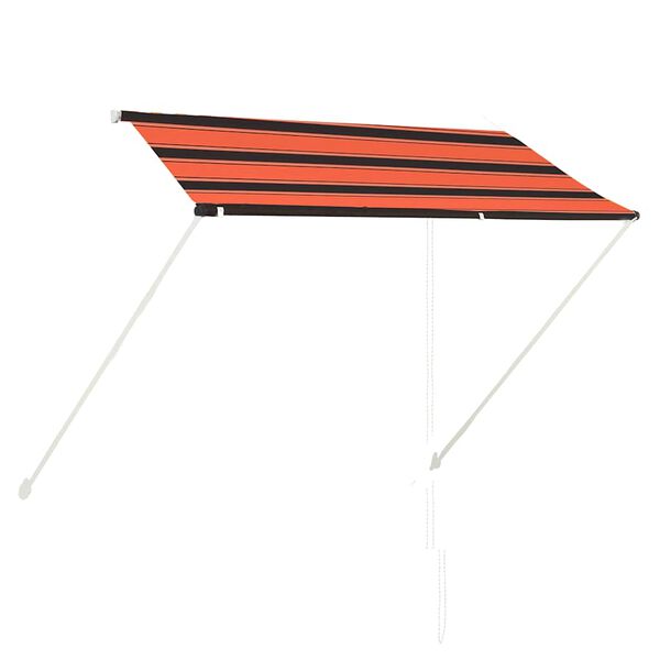 vidaXL Toldo retr&aacute;ctil naranja y marr&oacute;n 250x150 cm