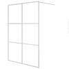vidaXL Mampara de ducha vidrio ESG transparente plateado 140x195 cm
