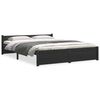 vidaXL Estructura de cama sin colch&oacute;n madera maciza negro 140x190 cm