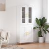 vidaXL Aparador alto madera contrachapada blanco 69,5x34x180 cm