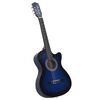 vidaXL Set de guitarra clásica occidental 12 pzas 6 cuerdas azul 38"