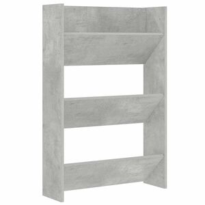 vidaXL Zapatero de pared madera contrachapada gris hormig&oacute;n 60x18x90cm