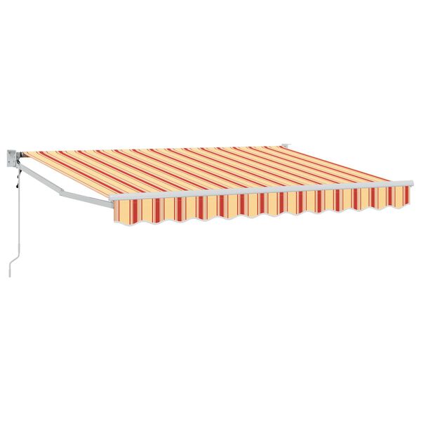 vidaXL Toldo Retr&aacute;ctil El&eacute;ctrico Amarillo, Naranja y 3,5 x 2 m