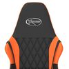 vidaXL Silla gaming cuero sintético negro y naranja
