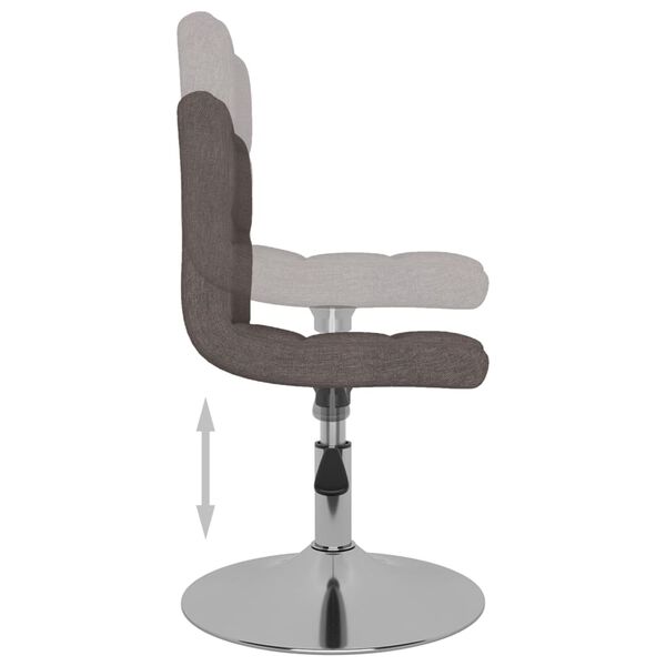 vidaXL Sillas de comedor giratorias 6 unidades tela color gris taupe
