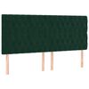 vidaXL Cama box spring con colch&oacute;n terciopelo verde oscuro 180x200 cm