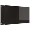 vidaXL Salpicadero de cocina 2 uds. Negro 100 x 60 cm vidrio templado