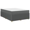 vidaXL Estructura de cama con colch&oacute;n Gris oscuro 160 x 200 cm tela