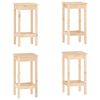 vidaXL Set de bar 5 piezas madera maciza de pino