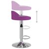vidaXL Taburetes de cocina 2 unidades cuero sint&eacute;tico morado