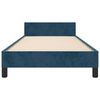 vidaXL Estructura de cama sin colch&oacute;n terciopelo azul oscuro 80x200 cm