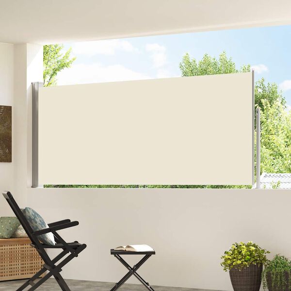 vidaXL Toldo lateral retr&aacute;ctil 120x300 cm crema