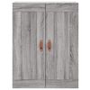 vidaXL Aparador alto madera contrachapada gris sonoma 69,5x34x180 cm