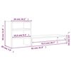 vidaXL Soporte para monitor madera maciza de pino 81x20x30 cm