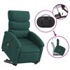 vidaXL Sill&oacute;n masaje el&eacute;ctrico reclinable elevable tela verde oscuro