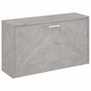 vidaXL Zapatero madera contrachapada gris hormig&oacute;n 80x24x45 cm