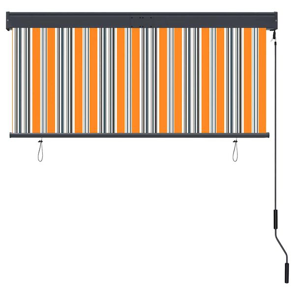 vidaXL Estor enrollable de exterior amarillo y azul 140x250 cm
