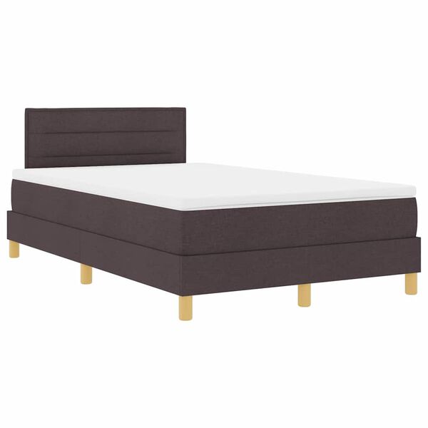 vidaXL Cama tipo Box Spring Marr&oacute;n Oscuro 120 x 200 cm tela