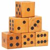 vidaXL Juego de dados de patio gigantes 6 piezas madera maciza de pino