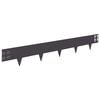 vidaXL Borde de C&eacute;sped 10 uds. 100 x 15 cm Acero Negro