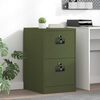 vidaXL Mueble archivador con caj&oacute;n Verde Oliva 44 x 50 x 106.5 cm