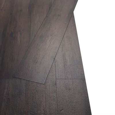 vidaXL Lamas para suelo PVC autoadhesivas 5,21 m² 2 mm marrón oscuro