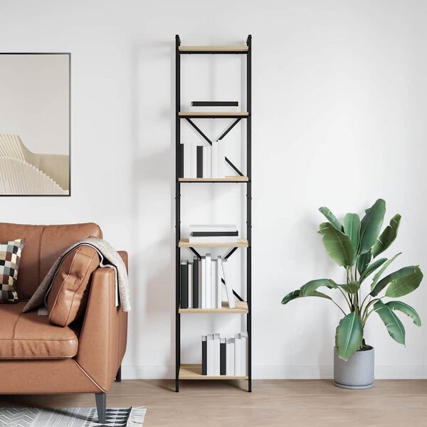 vidaXL Estante de libros Roble Sonoma 40 x 30 x 189,5 cm