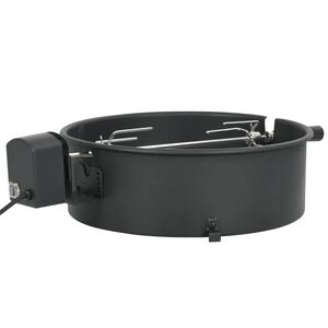 vidaXL Kit de anillo asador de barbacoa negro 47 cm