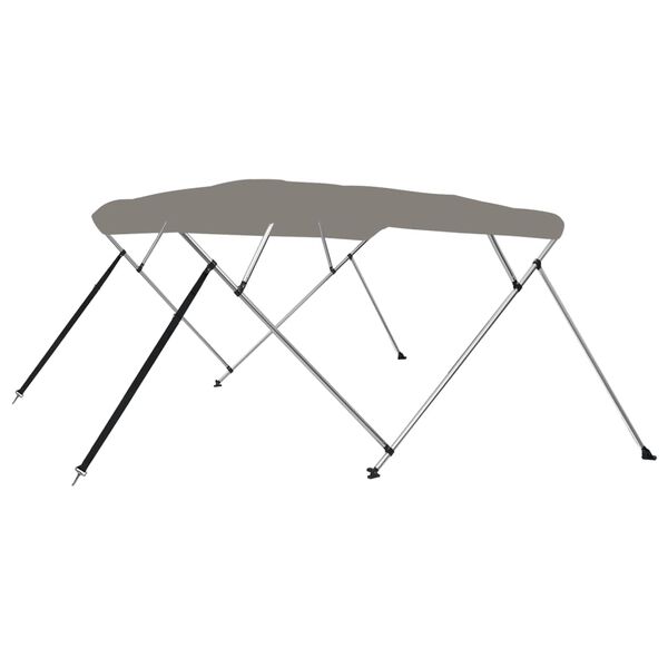vidaXL Toldo bimini de 4 arcos gris 243x244x137 cm