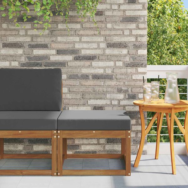 vidaXL Reposapi&eacute;s de exterior Madera de Acacia S&oacute;lida Natural