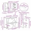 vidaXL Juego de muebles de ba&ntilde;o con caj&oacute;n 3 pcs Madera envejecida