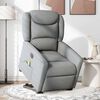 vidaXL Sill&oacute;n de masaje el&eacute;ctrico reclinable elevable tela gris claro