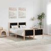 vidaXL Estructura de cama Negro 120 x 200 cm Madera de pino macizo