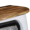 vidaXL Aparador con forma de camión madera maciza de mango blanco