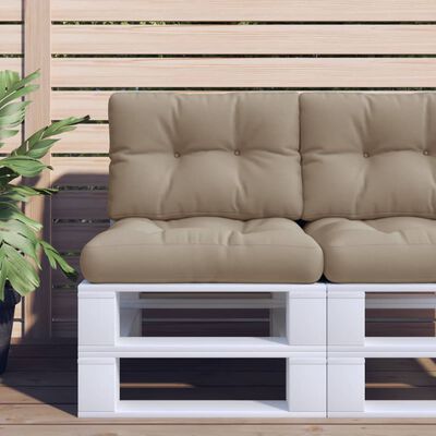 vidaXL Cojín para sofá de palets de tela gris taupé 50x40x12 cm