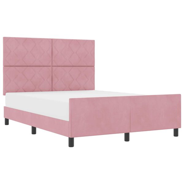 vidaXL Cama tipo Box Spring con cabecera Rosa 160 x 200 cm Terciopelo