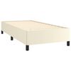 vidaXL Estructura de cama sin colch&oacute;n cuero sint&eacute;tico crema 90x190 cm
