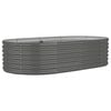 vidaXL Jardinera arriate acero galvanizado gris 152x80x36 cm