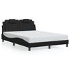 vidaXL Estructura de cama Viana con LED sin colchón negro 140x200 cm