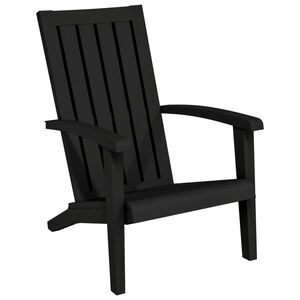 vidaXL Silla de jardín Adirondack polipropileno negro