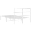 vidaXL Estructura cama sin colch&oacute;n con cabecero metal blanco 120x190cm